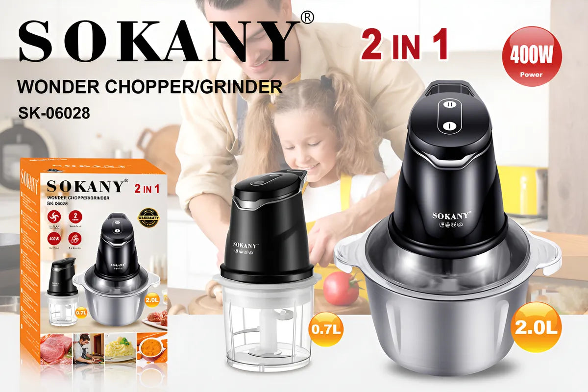 cansada de cortar todo a mano? llego el  Procesador Alimentos Sokany 2 Litros